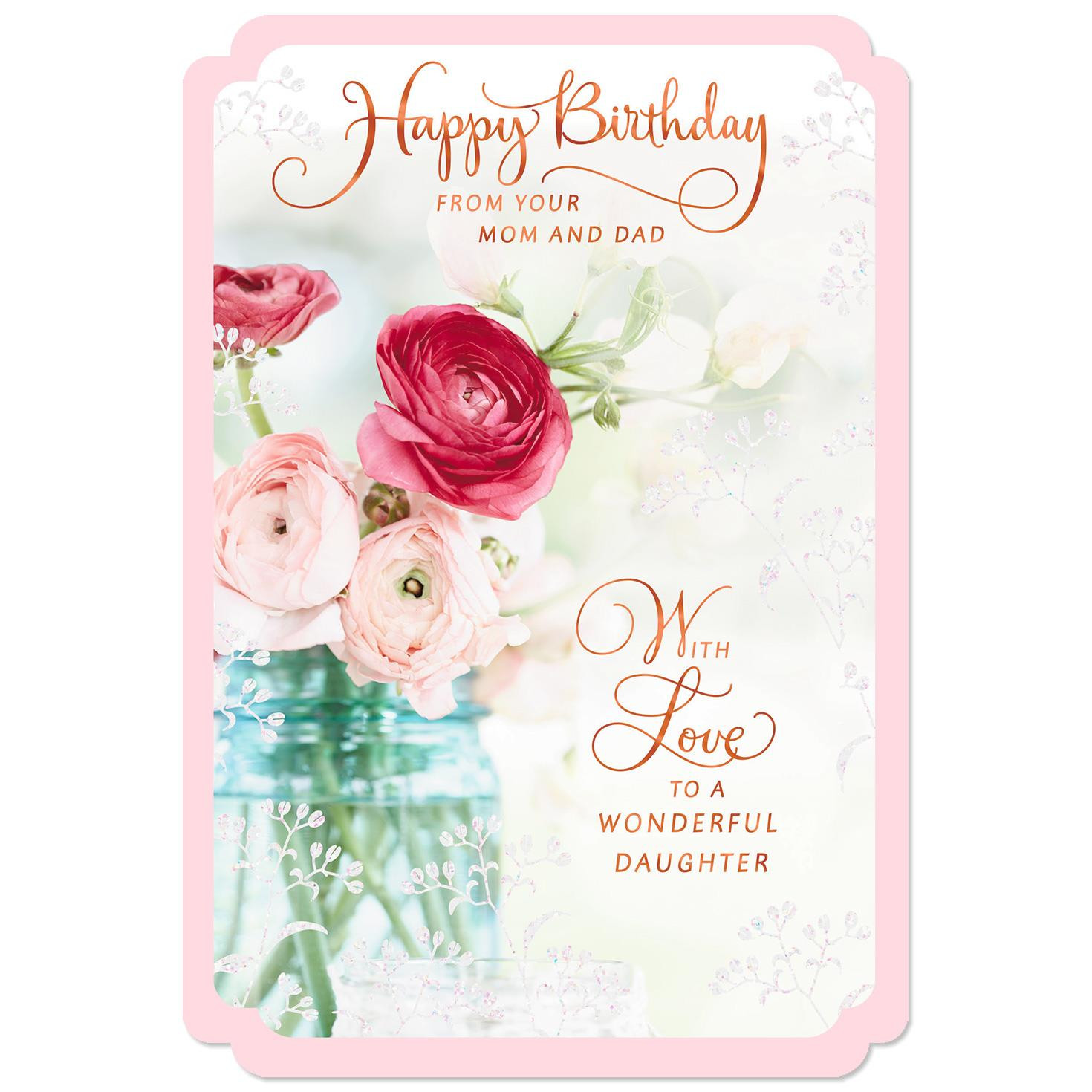 Hallmark Birthday Wishes
 Wishes for a Wonderful Daughter Birthday Card from Mom and