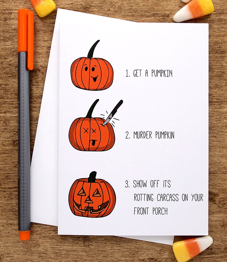 Halloween Birthday Cards
 Funny Halloween Card Halloween Greeting Card Funny Happy
