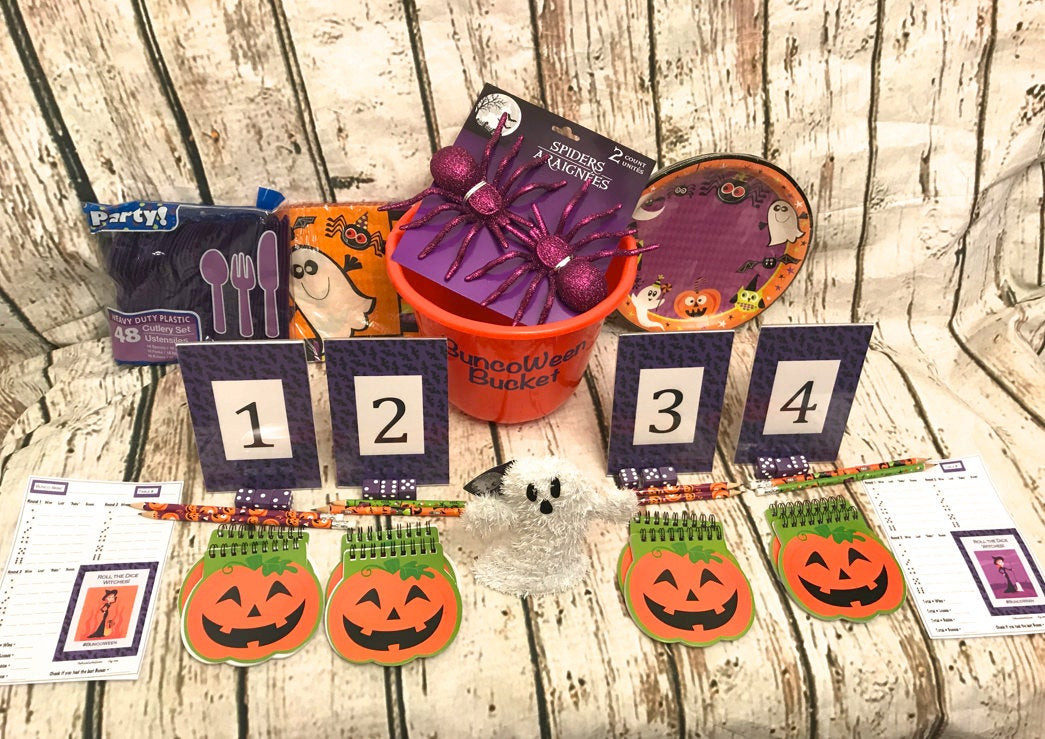 Halloween Bunco Party Ideas
 Halloween Bunco Party Accessory Kit for up to 16 people 4