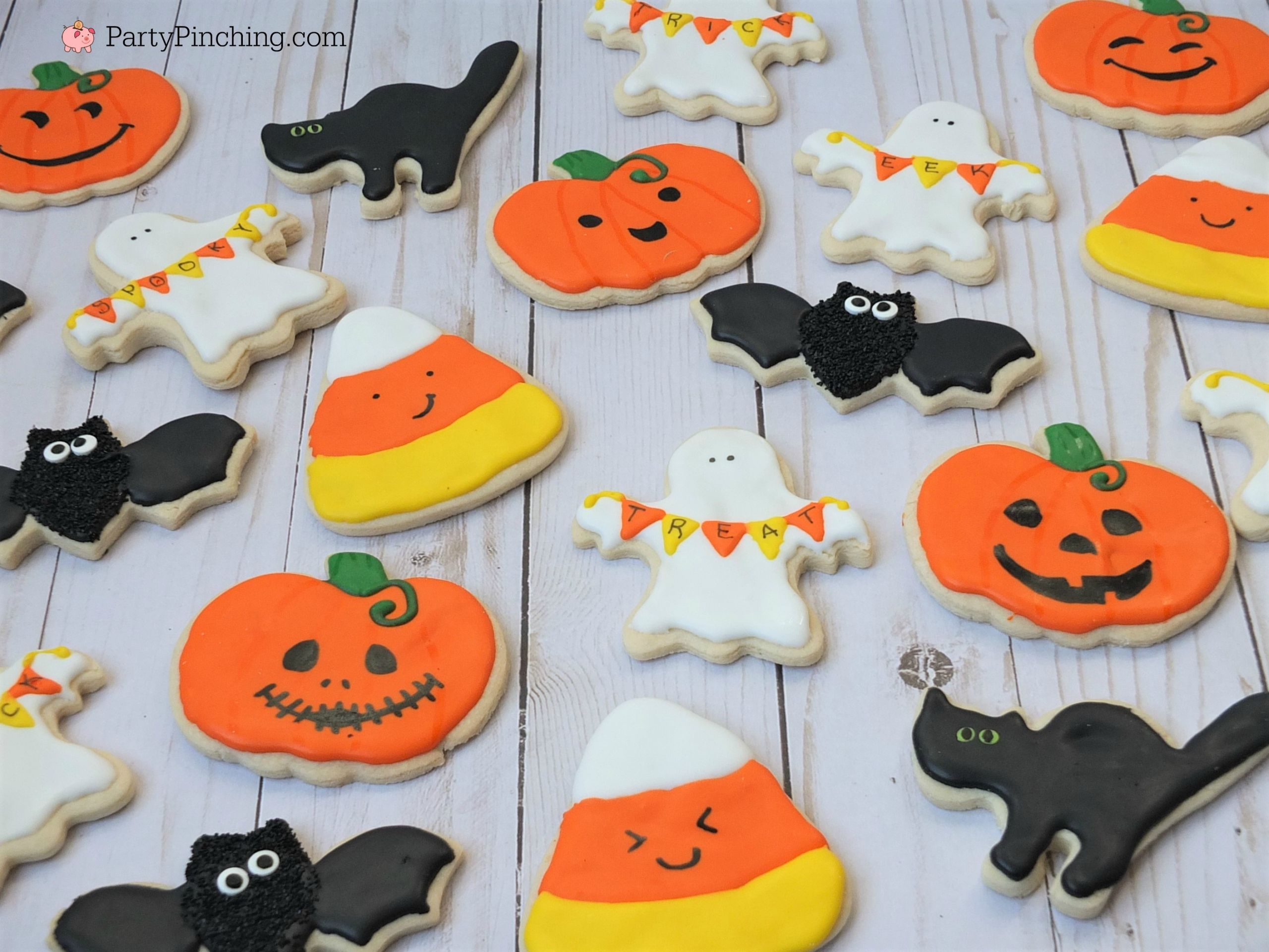 Halloween Decorated Cookies
 Halloween sugar cookies decorated ghost banner cookies