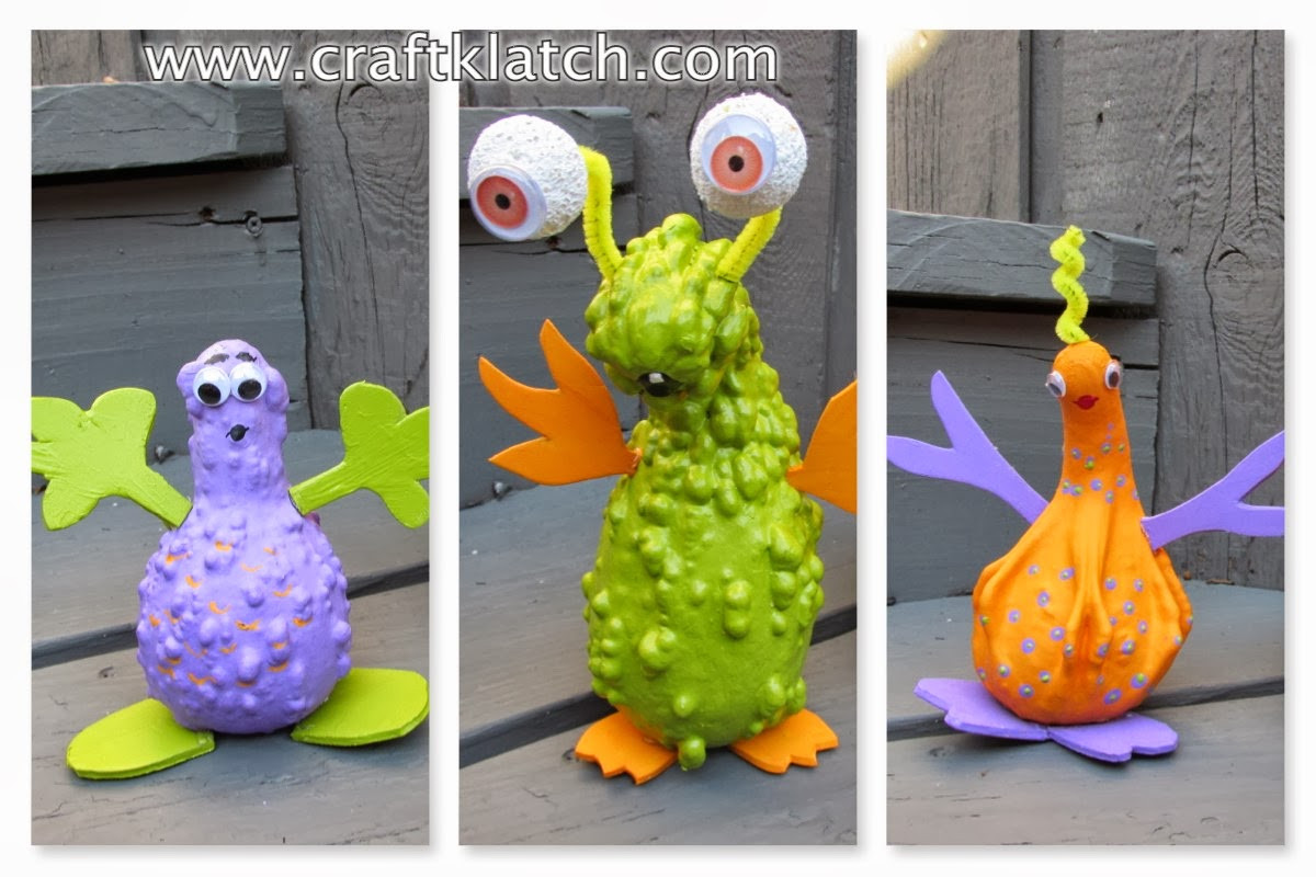 Halloween Kids Crafts Ideas
 Craft Klatch Gourd Aliens Halloween Craft Tutorial