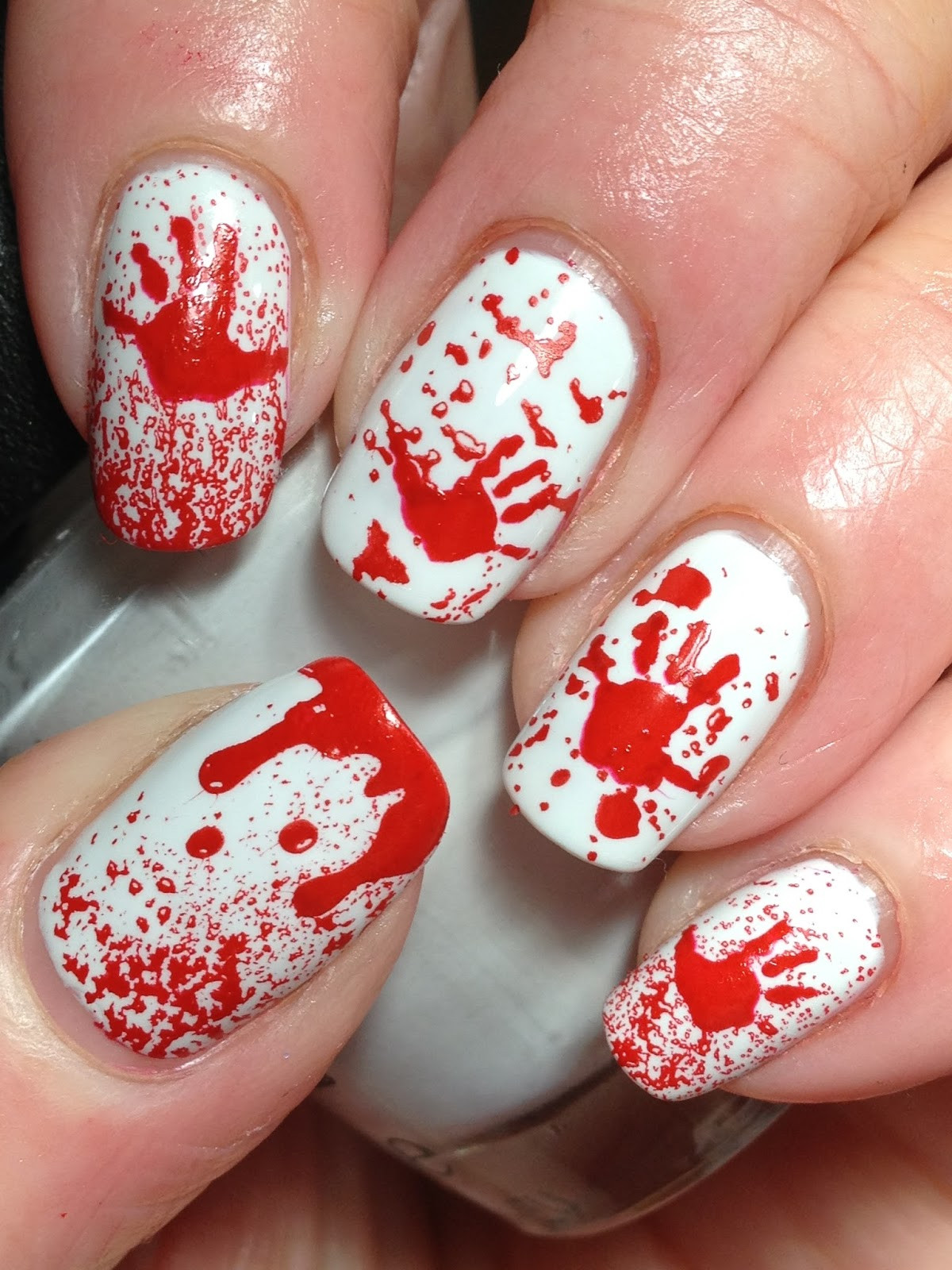 Halloween Nail Designs Pictures
 Canadian Nail Fanatic Halloween Bloody Hands