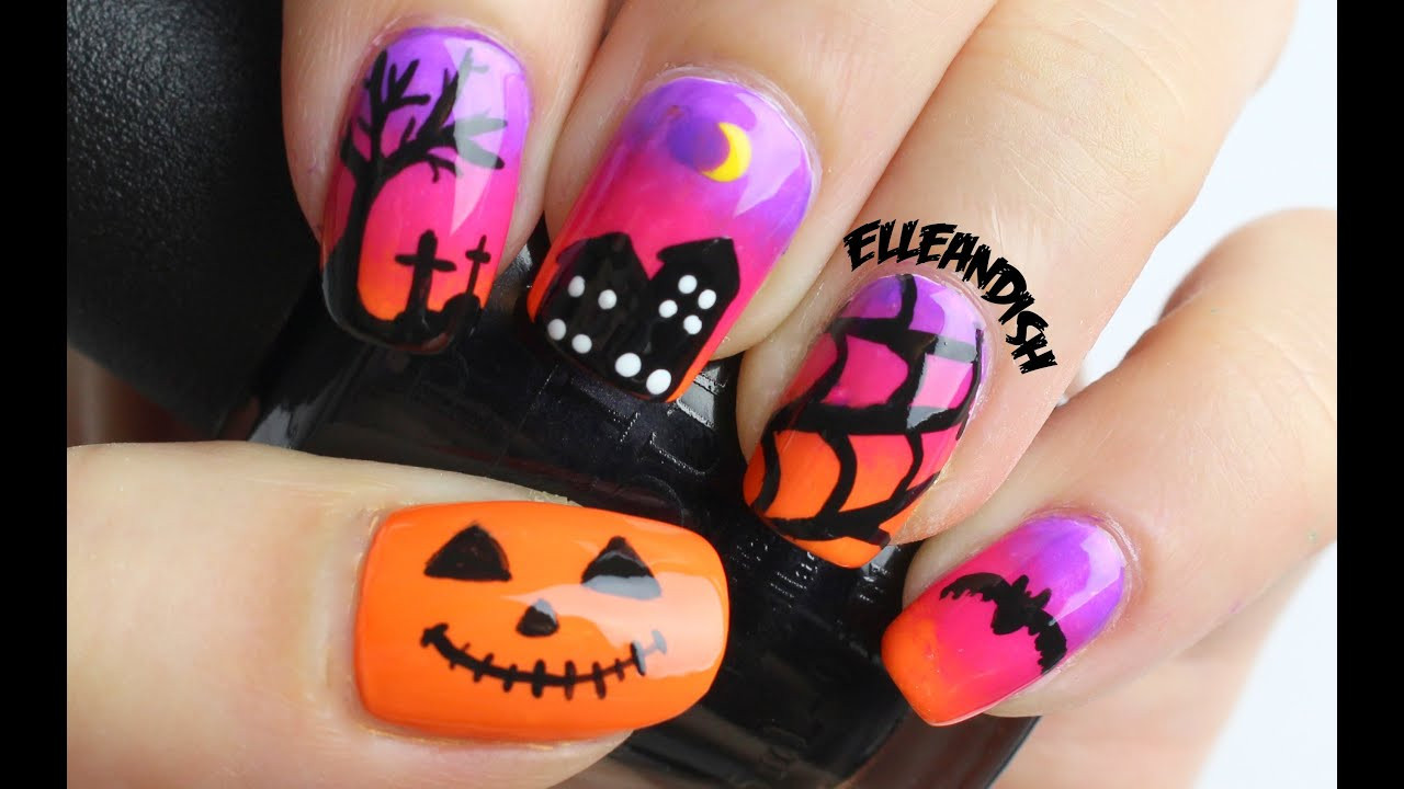 Halloween Nail Designs Pictures
 Halloween Nails Spooky Sunset