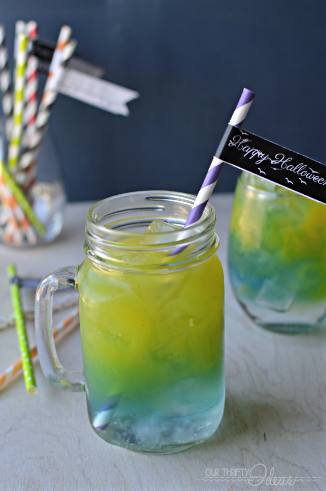 Halloween Party Drink Ideas
 Layered Halloween Drink Our Thrifty Ideas