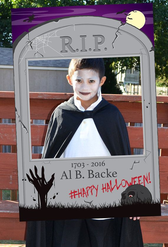Halloween Party Photo Booth Ideas
 Zombie Tombstone Booth Digital file only