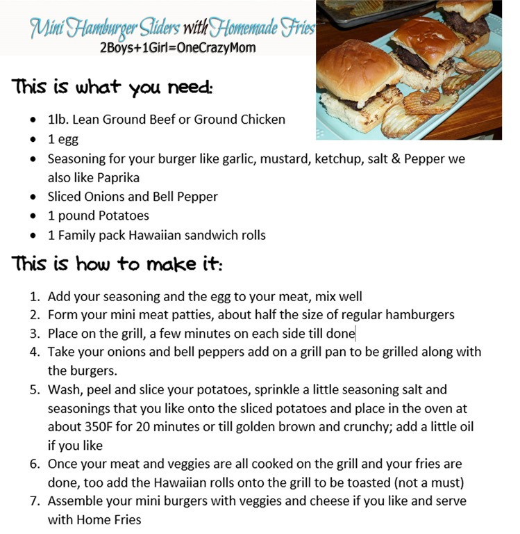 Hamburger Recipes For Kids
 Kids cooking made simple Mini Hamburger Sliders with