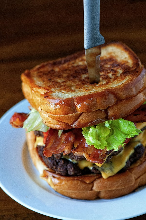 Hamburgers Grill Recipe
 Grilled Cheese Double Bacon Cheeseburger