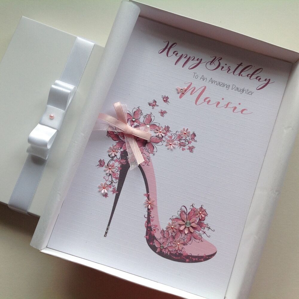 Handmade Birthday Cards For Him
 Personalised Handmade Birthday Card GIFT BOX Mum Grand