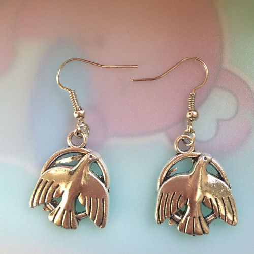 Handmade Copper Earrings
 Antique copper Birds Earrings Handmade Jewelry fashion