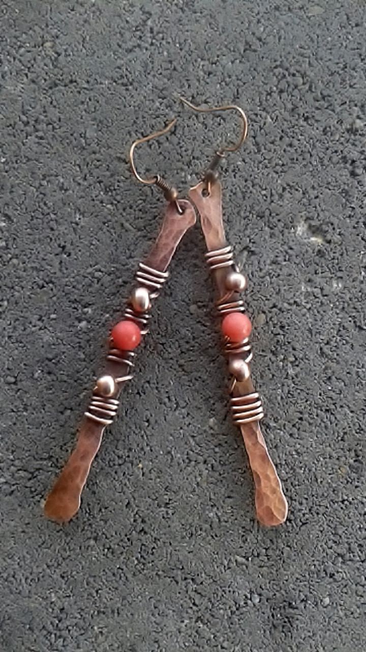 Handmade Copper Earrings
 Handmade copper wire earrings Copper earringsWire wrapped