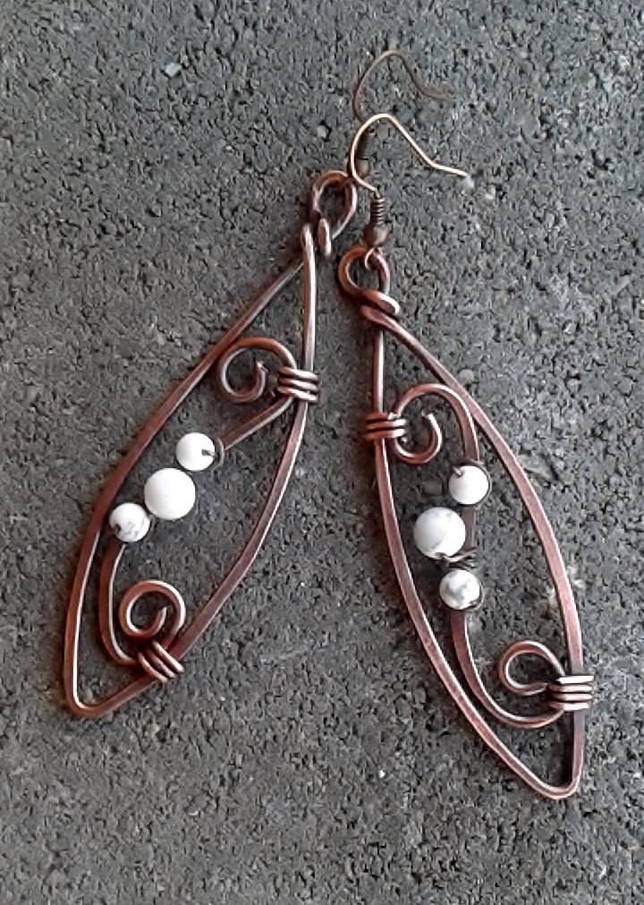 Handmade Copper Earrings
 Copper earringscopper wire earrings Fairy Handmade copper