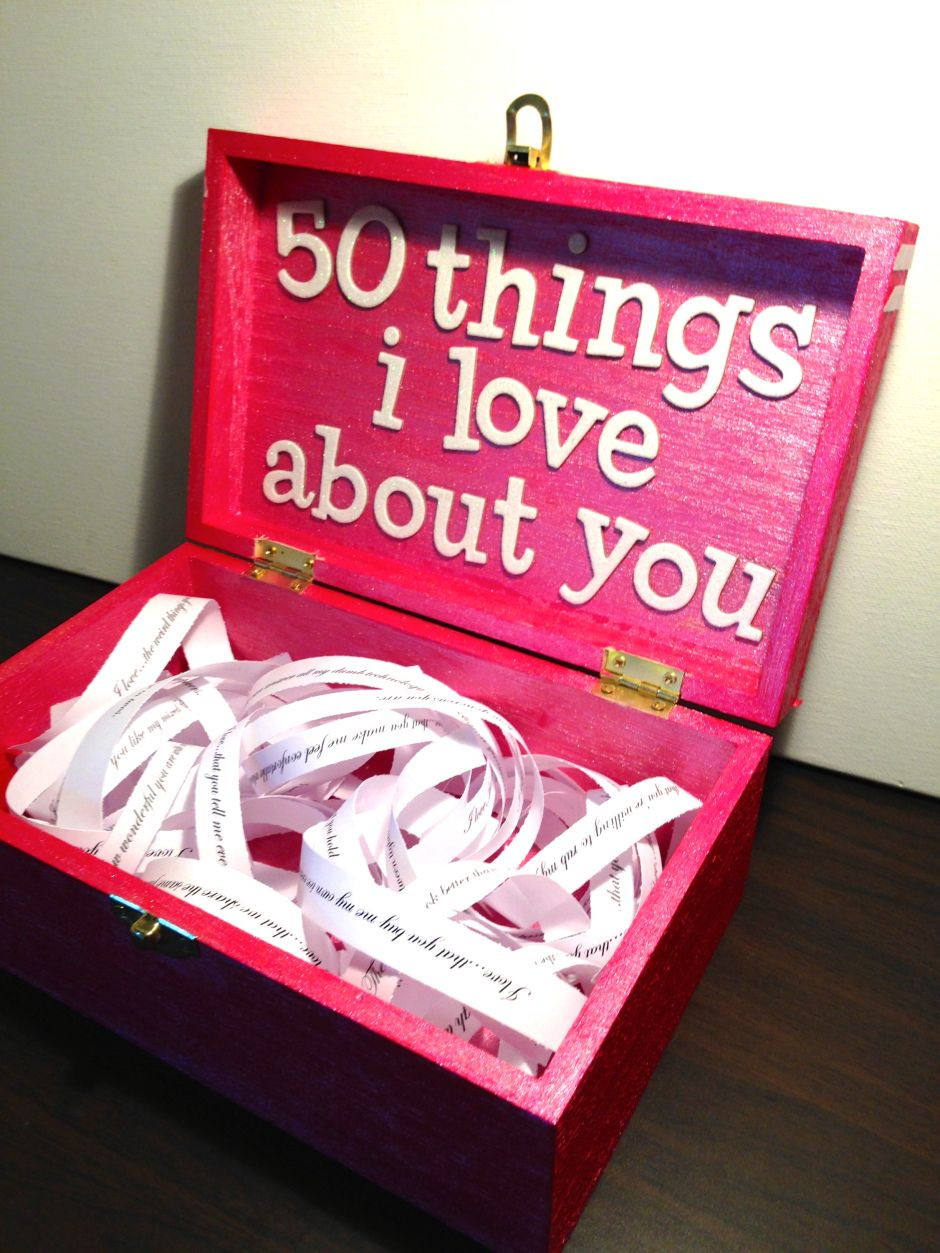 Handmade Gift Ideas For Girlfriend
 Valentine’s Day 50 Things I Love About You