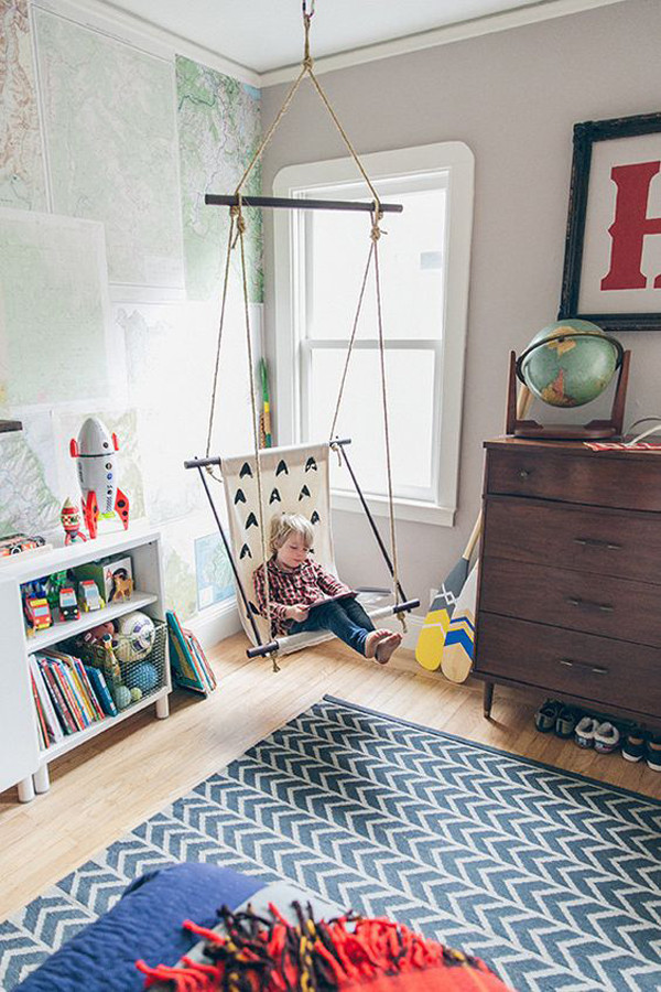 Hanging Chair For Kids Room
 10 Charming Kids Rooms With Vintage Ideas