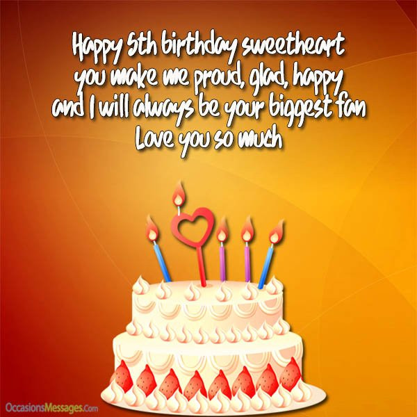 Happy 5th Birthday Quotes
 Happy 5th Birthday Wishes and Messages Occasions Messages