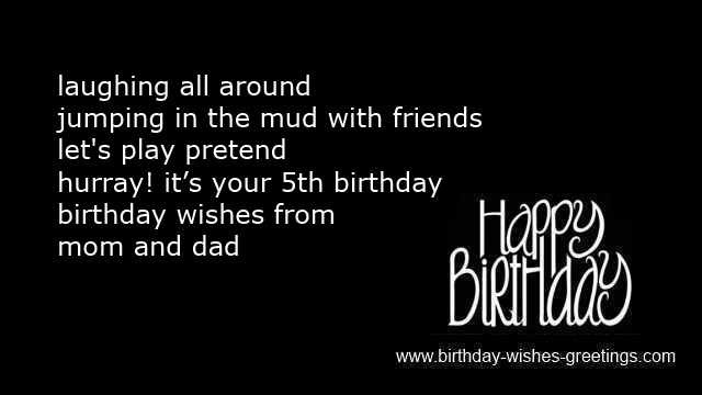 Happy 5th Birthday Quotes
 5th birthday wishes boys and girls 5 year old bday greetings
