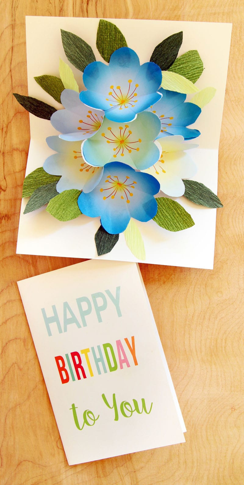 Happy Birthday Cards For Him
 Free Printable Happy Birthday Card with Pop Up Bouquet A