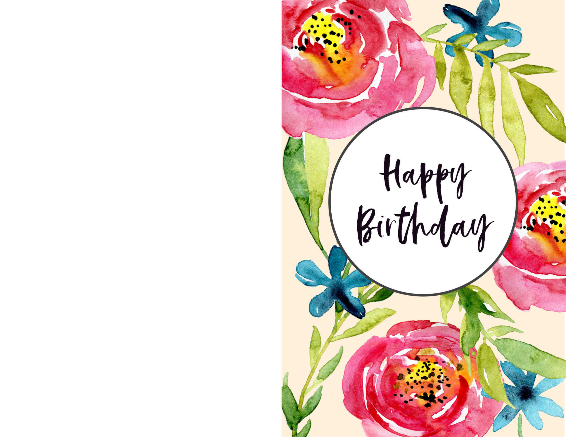 Happy Birthday Cards To Print
 Free Printable Birthday Cards Paper Trail Design