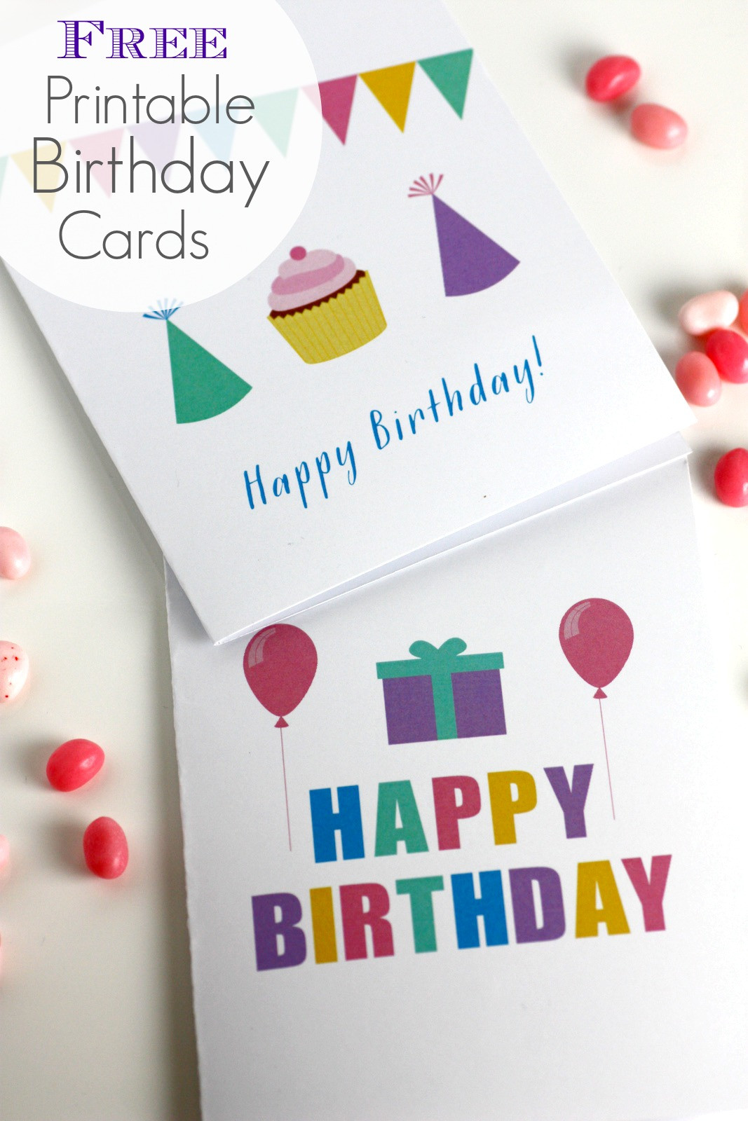 Happy Birthday Cards To Print
 Free Printable Blank Birthday Cards