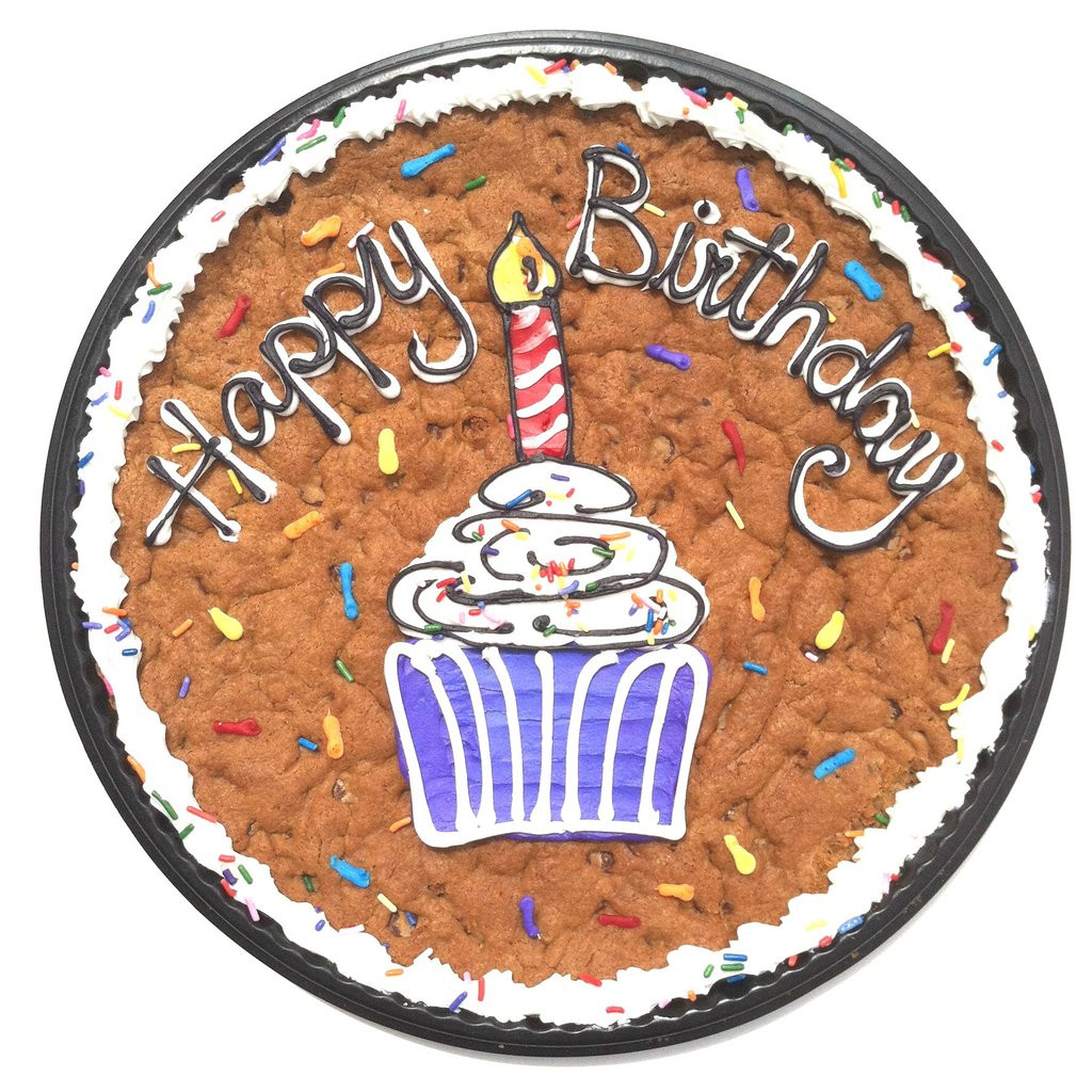 Happy Birthday Cookie Cake
 Birthday Cookie Cake with Cupcake design – The Great Cookie