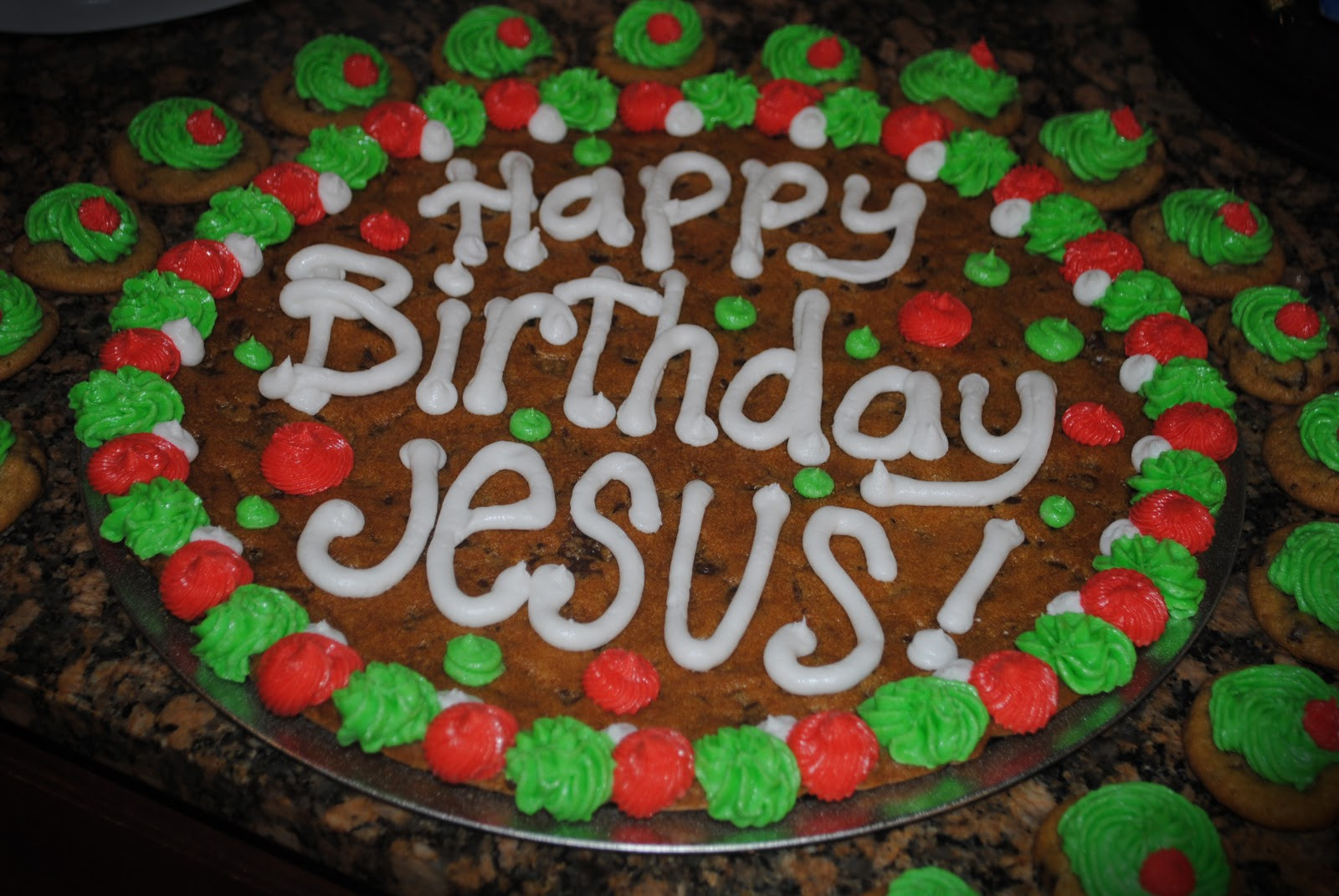 Happy Birthday Cookie Cake
 Candace s Cookie Creations Happy Birthday Jesus Cookie Cakes