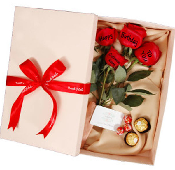 Happy Birthday Gifts
 Happy Birthday 4 Rose Gift Package – Engrave Your Flowers