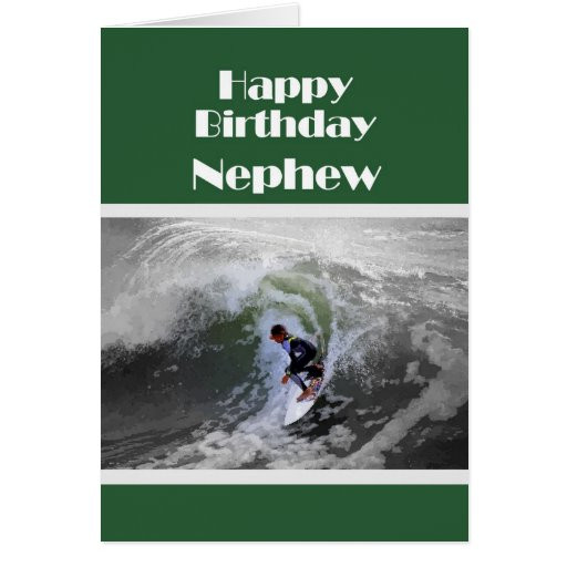 Happy Birthday Nephew Cards
 Surfer Happy Birthday Nephew Card