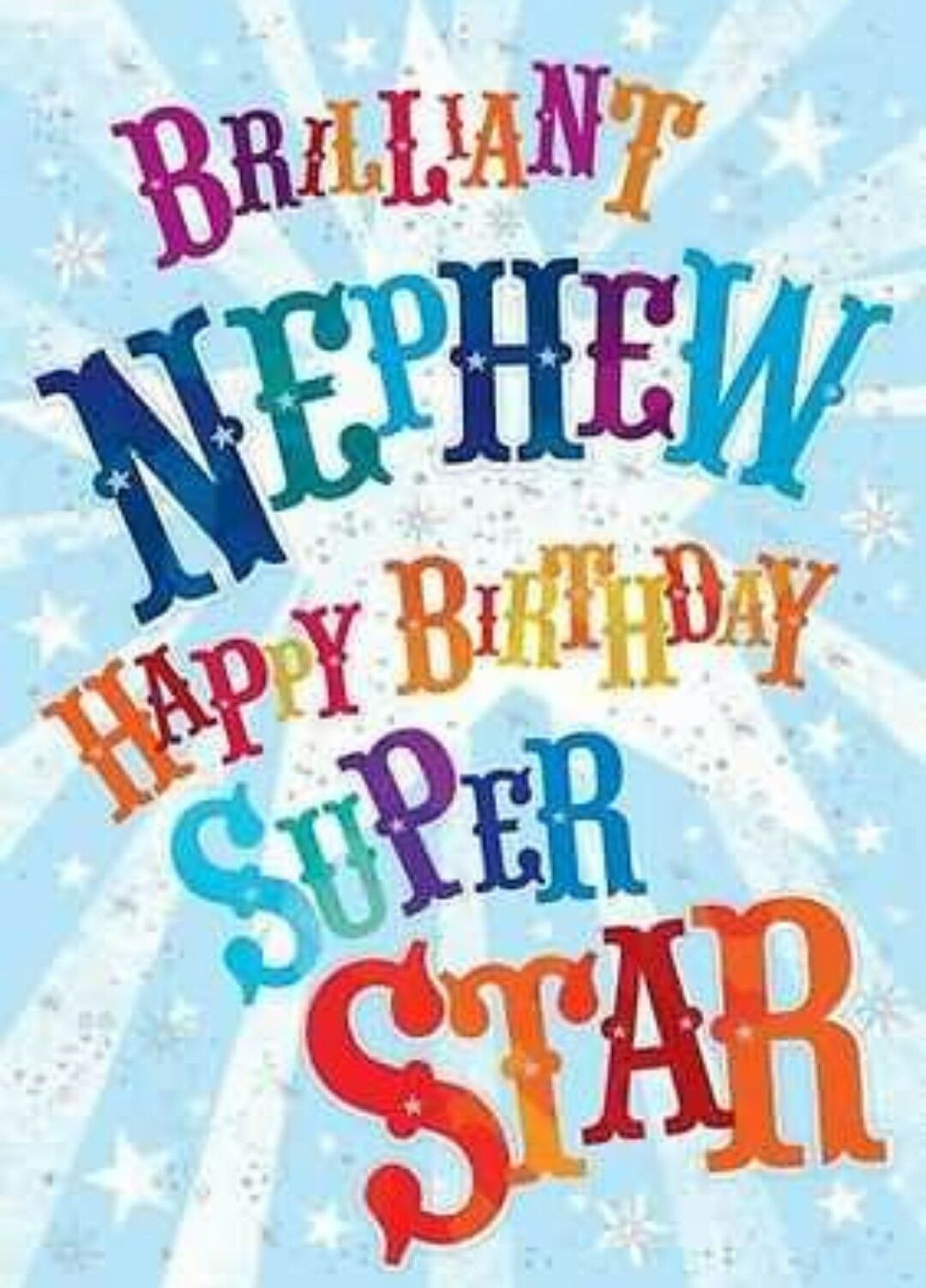 Happy Birthday Nephew Cards
 Brilliant Nephew Happy Birthday Super Star ☆♡