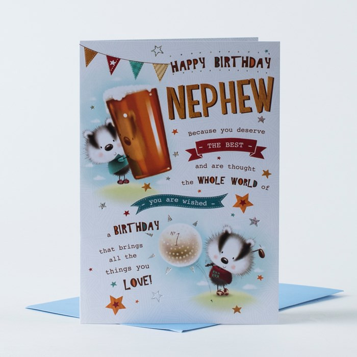 Happy Birthday Nephew Cards
 Birthday Card Nephew Beer
