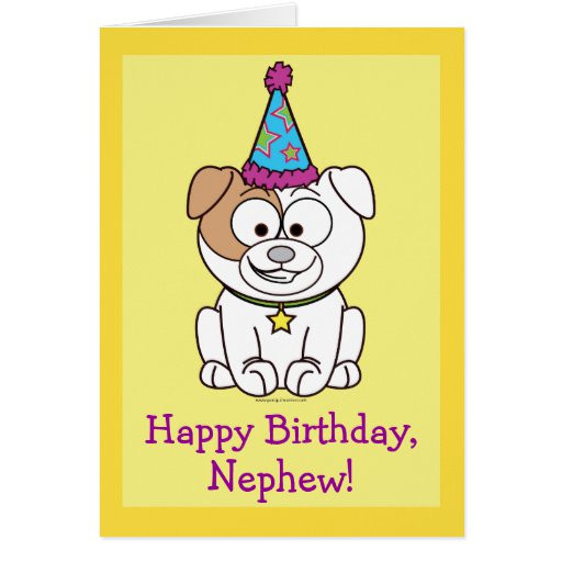 Happy Birthday Nephew Cards
 Happy Birthday Bulldog Nephew Greeting Card