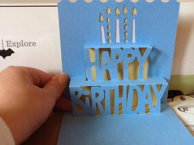 Happy Birthday Pop Up Card
 Glitter & Sew Cricut Happy Birthday Pop Up Card