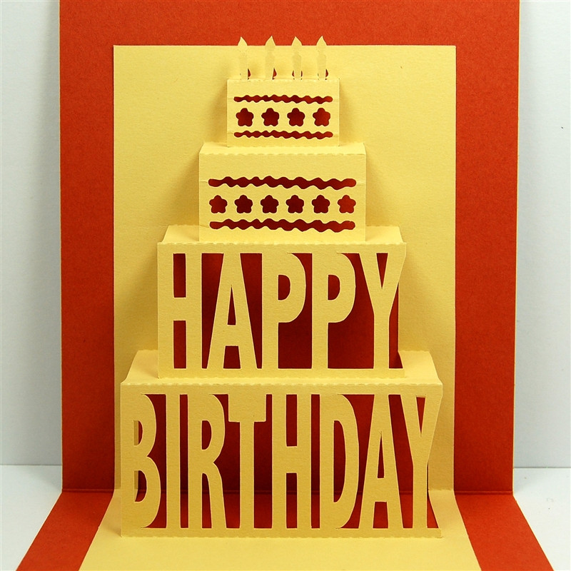 Happy Birthday Pop Up Card
 Capadia Designs Happy Birthday Pop up