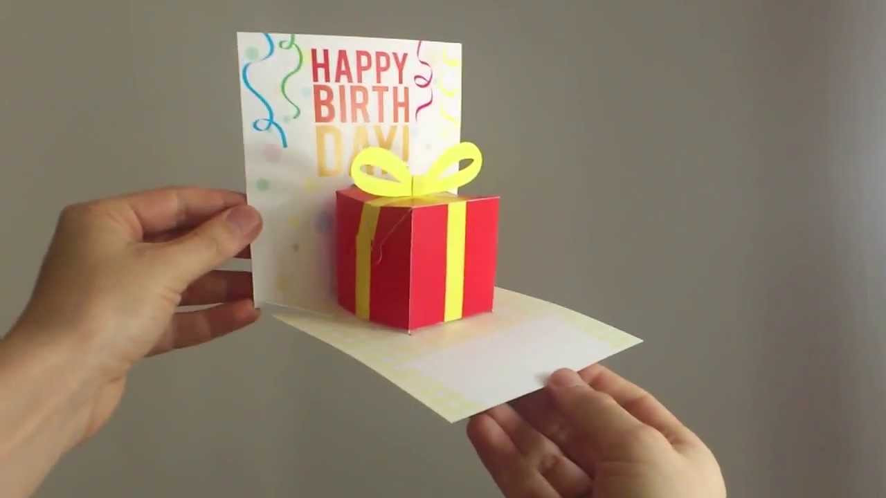 Happy Birthday Pop Up Card
 3D Pop Up Birthday Present 0021 Birthday Card