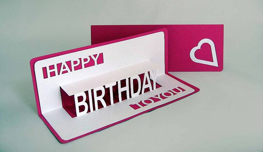 Happy Birthday Pop Up Card
 happy birthday to you pop up card by ruth springer design