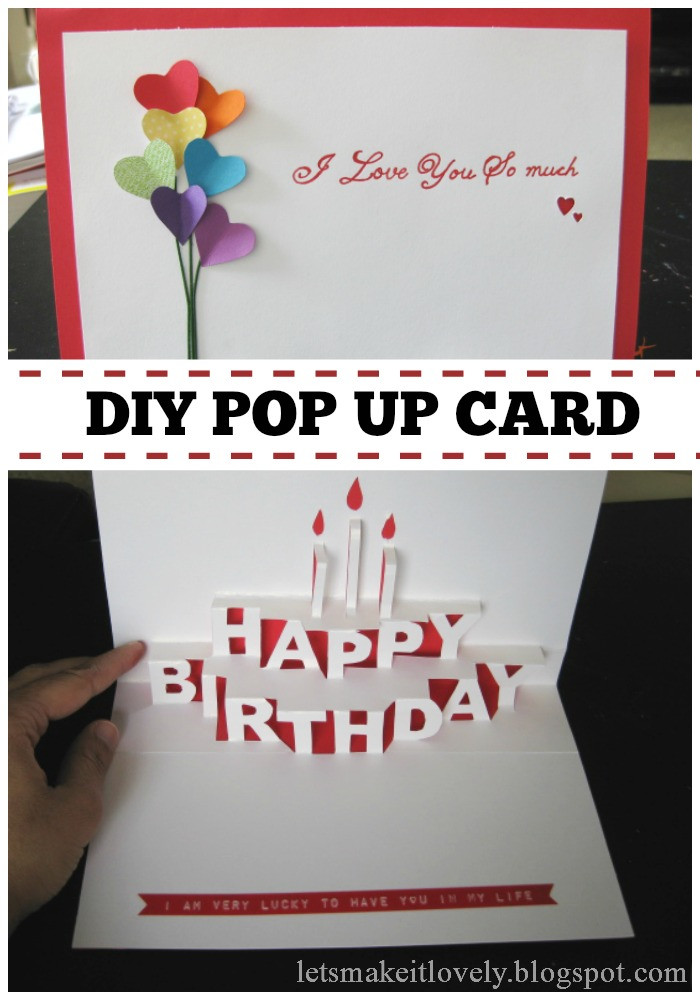 Happy Birthday Pop Up Card
 Let s make it lovely Happy Birthday Pop Up Card