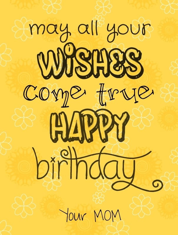 Happy Birthday Quote For Daughter
 Birthday Wishes for Daughter from Mom Quote Hil