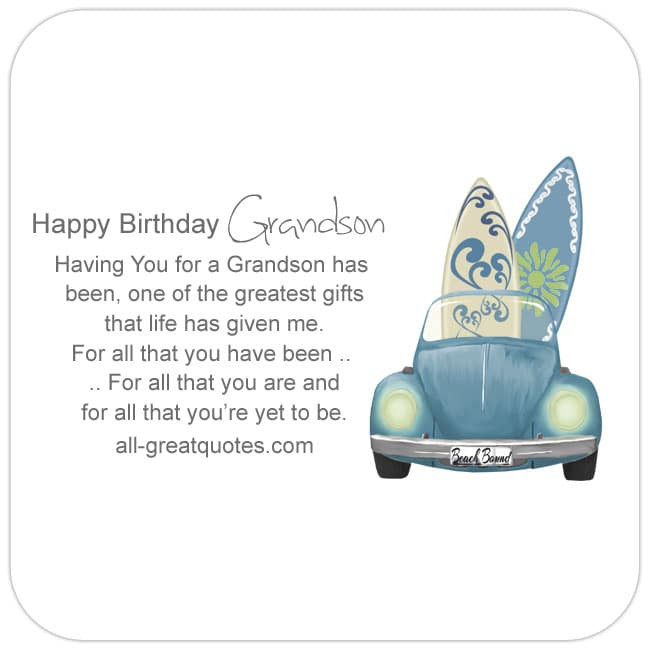 Happy Birthday Quotes For Grandson
 Happy Birthday Grandson