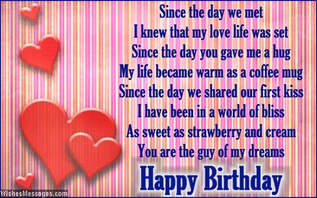Happy Birthday Quotes For My Boyfriend
 Birthday Poems for Boyfriend – Sms Text Messages
