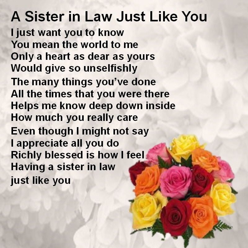 Happy Birthday Quotes For Sister In Laws
 Best 25 Sister in law poems ideas on Pinterest