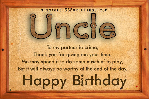 Happy Birthday Quotes For Uncle
 Birthday Wishes for Uncle 365greetings