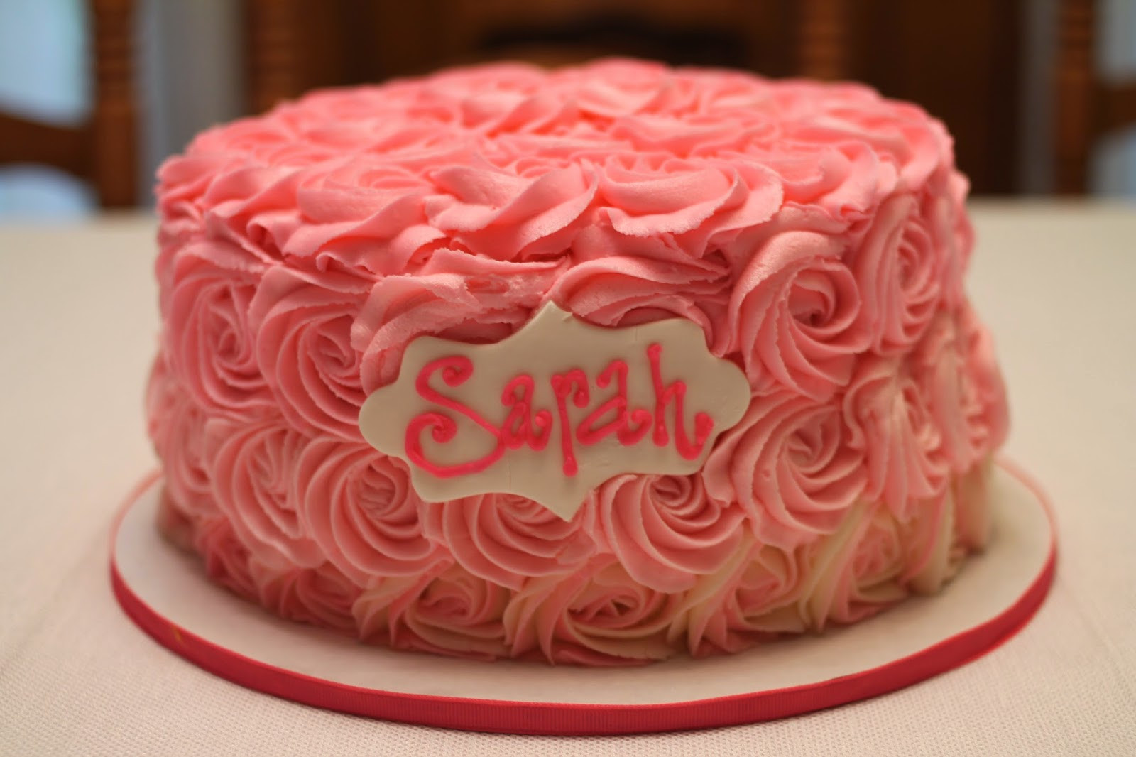 Happy Birthday Sarah Cake
 A Mom s Life Let s party