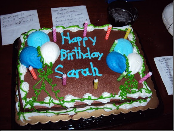 Happy Birthday Sarah Cake
 lizzie doug Happy Birthday Sarah