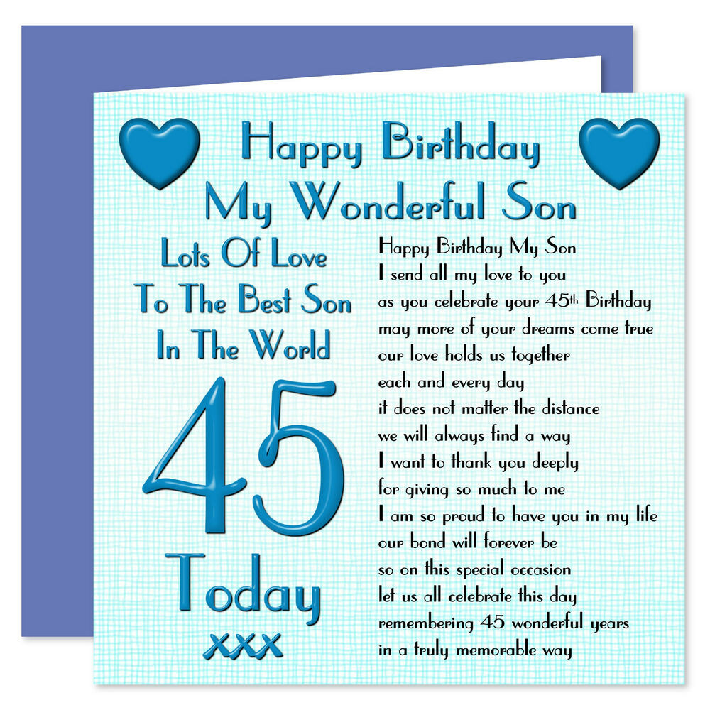 Happy Birthday Son Wishes
 My Wonderful Son Lots Love Happy Birthday Card Age