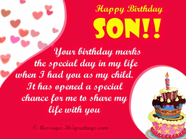 Happy Birthday Son Wishes
 All wishes message Greeting card and Tex Message