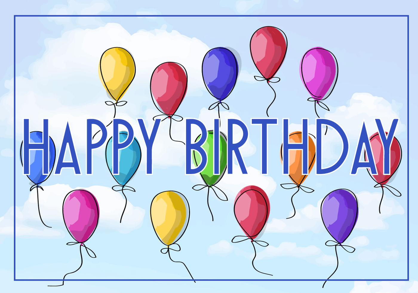 Happy Birthday Wishes Images Free Download
 Free Vector Illustration of a Happy Birthday Greeting Card
