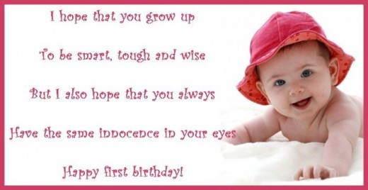 Happy First Birthday Wishes
 First birthday wishes and poems Messages to write on a