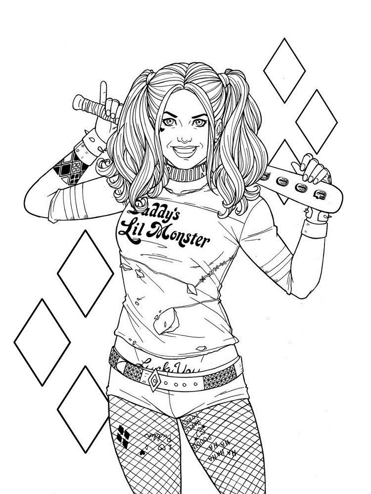 Harley Quinn Coloring Pages Printable
 Harley Quinn Coloring Pages ertasvuelo