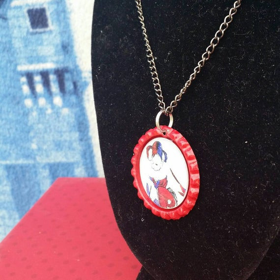 Harley Quinn Necklace
 Harley Quinn Suicide Squad Bottlecap Necklace or by