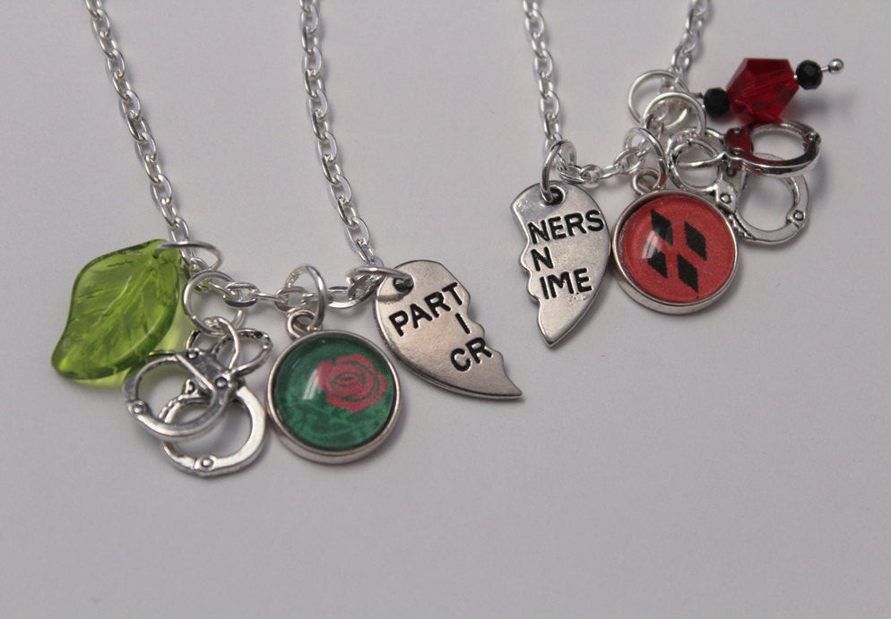 Harley Quinn Necklace
 Harley Ivy Bff Necklace Set DC ic Inspired Jewelry Harley