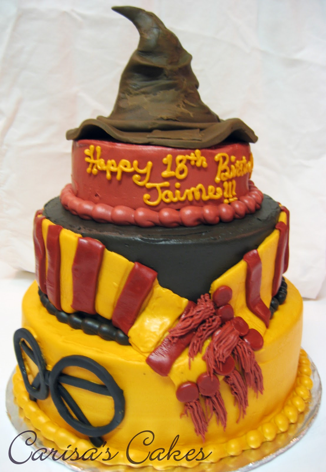 Harry Potter Birthday Cakes
 Carisa s Cakes 3 Tiered Harry Potter Birthday Cake