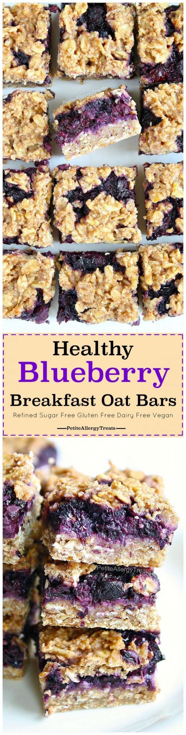 Healthy Dairy Free Breakfast
 Healthy Breakfast Blueberry Oat Crumble Bars Recipe